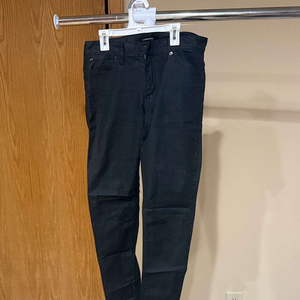 Black waxed Pants